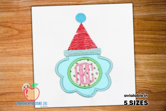 Adorable Santa Hat with Monogram Applique
