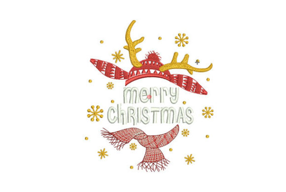 Charming Cute Reindeer Merry Christmas Design