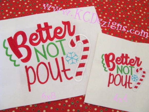 Christmas - Better Not Pout: Applique Design Review