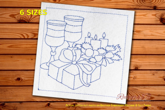 Christmas Celebration with Gifts Redwork Review