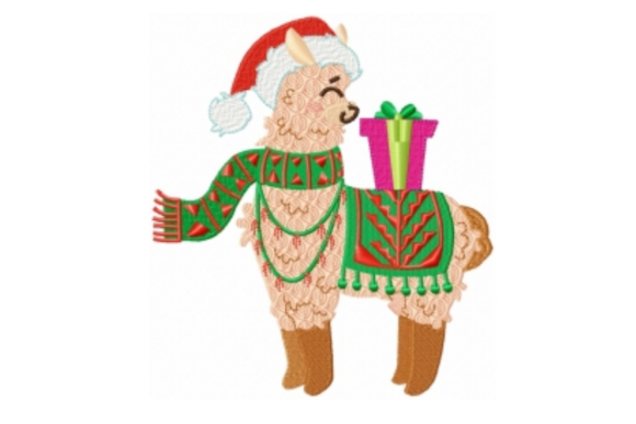 Christmas Llama with Scarf: A Festive and Adorable Addition