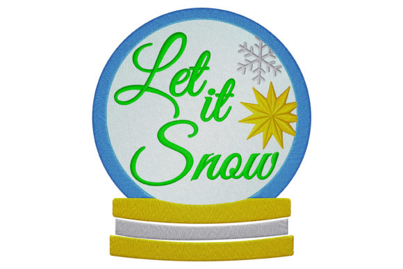 Let It Snow Crystal Ball: A Charming Embroidery Design