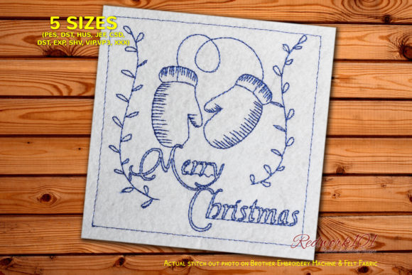 Santa Gloves: A Festive and Professional Embroidery Design