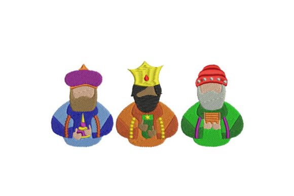 Three Wise Kings Busts: A Festive Embroidery Delight